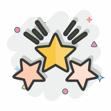 Yıldız sembolü ile ilgili Simge Ödülü 2. Çizgi roman tarzı. Basit dizayn edilebilir. Basit bir çizim. Basit vektör simgeleri