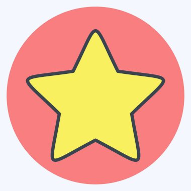 Icon Star 2, Yıldız sembolü ile ilgili. renk arkadaşı stili. Basit dizayn edilebilir. Basit bir çizim. Basit vektör simgeleri
