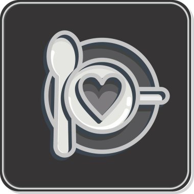 Simge Randevusu. Sevgililer Günü sembolüyle ilgili. Parlak stil. Basit dizayn edilebilir. Basit resimleme