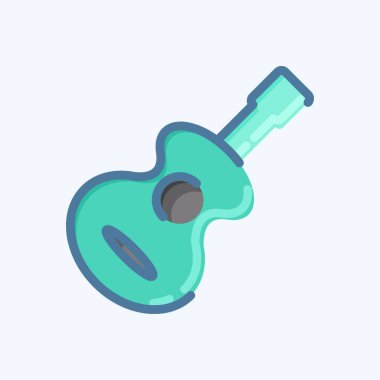 Simge Serenata. Sevgililer Günü sembolüyle ilgili. Karalama stili. Basit dizayn edilebilir. Basit resimleme