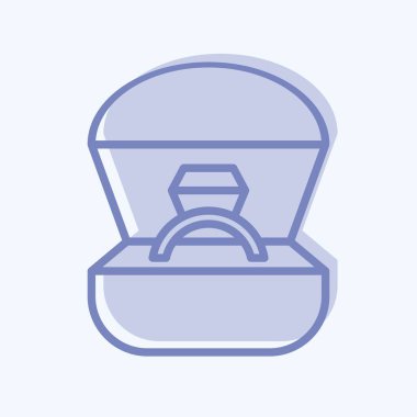 Simge halkası. Sevgililer Günü sembolüyle ilgili. İki ton stili. Basit dizayn edilebilir. Basit resimleme