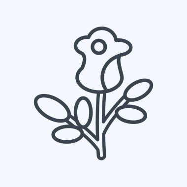 Simge Gülü. Sevgililer Günü sembolüyle ilgili. Sıra tarzı. Basit dizayn edilebilir. Basit resimleme