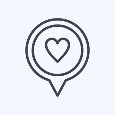 Simge konumu. Sevgililer Günü sembolüyle ilgili. Sıra tarzı. Basit dizayn edilebilir. Basit resimleme