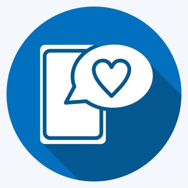 Simge Aşk mesajı. Sevgililer Günü sembolüyle ilgili. Uzun gölge tarzı. Basit dizayn edilebilir. Basit resimleme