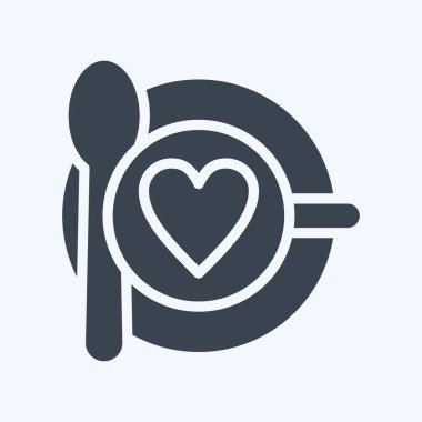 Simge Randevusu. Sevgililer Günü sembolüyle ilgili. Kabartma tarzı. Basit dizayn edilebilir. Basit resimleme