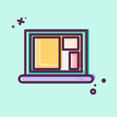 Simge fotoğrafı yazılımı. Fotoğrafçılık sembolüyle ilgili. MBE tarzı. Basit dizayn edilebilir. Basit resimleme