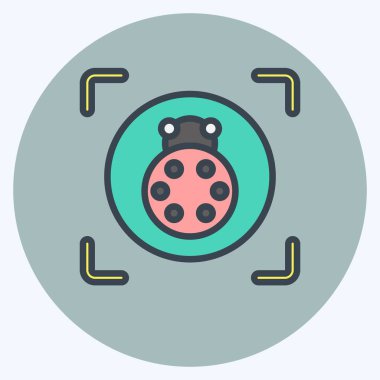 Simge Makro Fotoğrafçılık. Fotoğrafçılık sembolüyle ilgili. renk arkadaşı stili. Basit dizayn edilebilir. Basit resimleme