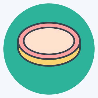 Simge Lens Filtresi. Fotoğrafçılık sembolüyle ilgili. renk arkadaşı stili. Basit dizayn edilebilir. Basit resimleme