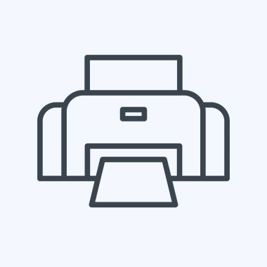 Simge Fotoğrafı Yazıcısı. Fotoğrafçılık sembolüyle ilgili. Sıra tarzı. Basit dizayn edilebilir. Basit resimleme