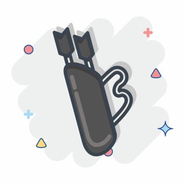 Simge titreşimi. Spor Malzemeleri sembolüyle ilgili. Çizgi roman. Basit dizayn edilebilir. Basit resimleme