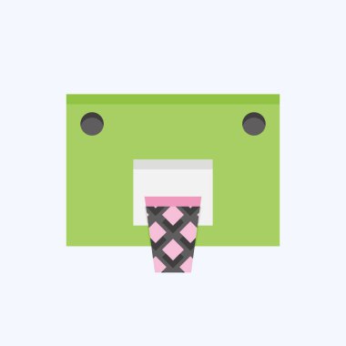 Simge Sepeti. Spor Malzemeleri sembolüyle ilgili. Düz stil. Basit dizayn edilebilir. Basit resimleme