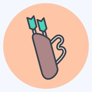 Simge titreşimi. Spor Malzemeleri sembolüyle ilgili. renk arkadaşı stili. Basit dizayn edilebilir. Basit resimleme