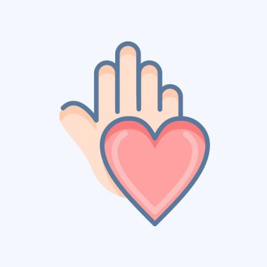 Icon Charity. related to Psychological symbol. doodle style. simple illustration. emotions, empathy, assistance