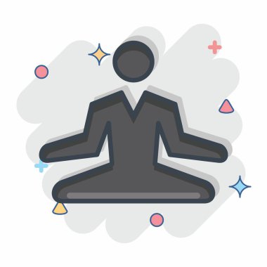 Icon Stress Relief. related to Psychological symbol. Comic Style. simple illustration. emotions, empathy, assistance