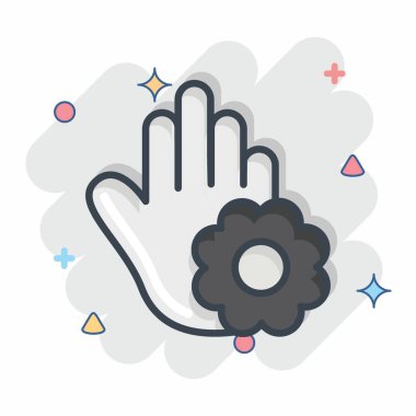 Icon Gratitude. related to Psychological symbol. Comic Style. simple illustration. emotions, empathy, assistance