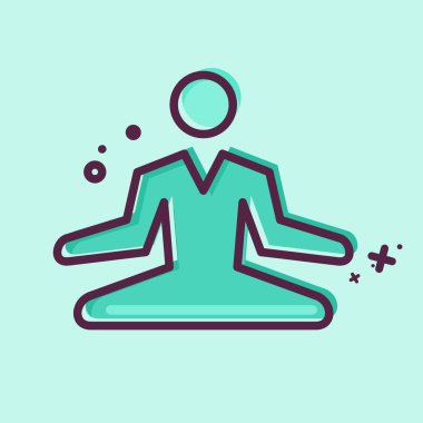 Icon Stress Relief. related to Psychological symbol. MBE style. simple illustration. emotions, empathy, assistance