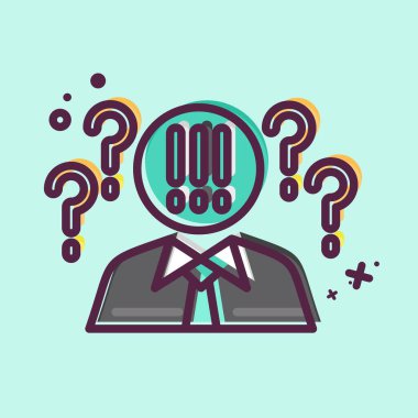 Icon Critical Thinking. related to Psychological symbol. MBE style. simple illustration. emotions, empathy, assistance