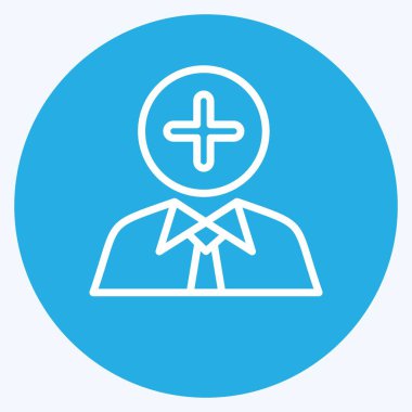 Icon Positive Thoughts. related to Psychological symbol. blue eyes style. simple illustration. emotions, empathy, assistance