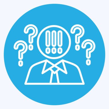 Icon Critical Thinking. related to Psychological symbol. blue eyes style. simple illustration. emotions, empathy, assistance