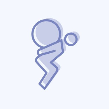 Icon Life Problems. related to Psychological symbol. two tone style. simple illustration. emotions, empathy, assistance