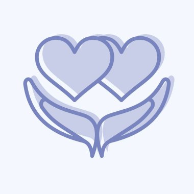 Icon Forgiveness. related to Psychological symbol. two tone style. simple illustration. emotions, empathy, assistance