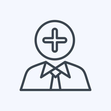 Icon Positive Thoughts. related to Psychological symbol. line style. simple illustration. emotions, empathy, assistance