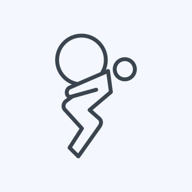 Icon Life Problems. related to Psychological symbol. line style. simple illustration. emotions, empathy, assistance