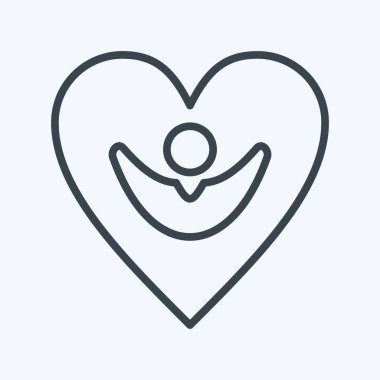Icon Happiness. related to Psychological symbol. line style. simple illustration. emotions, empathy, assistance