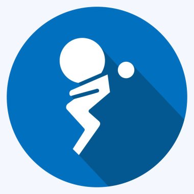 Icon Life Problems. related to Psychological symbol. long shadow style. simple illustration. emotions, empathy, assistance