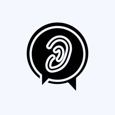 Icon Listen to Others. related to Psychological symbol. glyph style. simple illustration. emotions, empathy, assistance