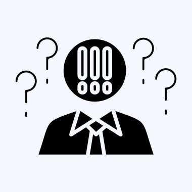 Icon Critical Thinking. related to Psychological symbol. glyph style. simple illustration. emotions, empathy, assistance