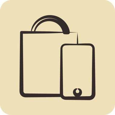 Icon Purchase. related to Online Store symbol. glyph style. simple illustration. shop