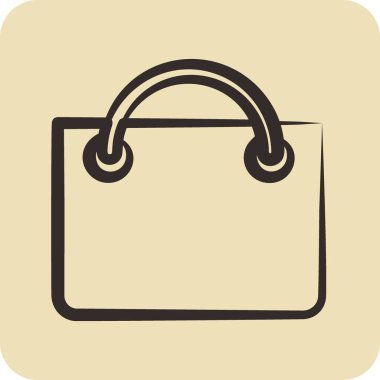 Icon Shopping Bag. related to Online Store symbol. glyph style. simple illustration. shop