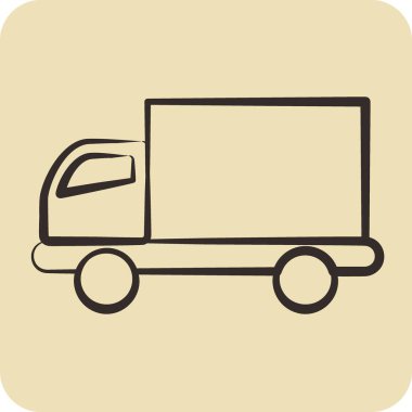 Icon Delivery. related to Online Store symbol. glyph style. simple illustration. shop