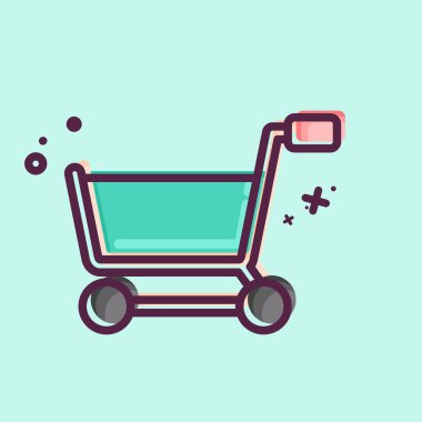 Icon Shopping Cart. related to Online Store symbol. MBE style. simple illustration. shop