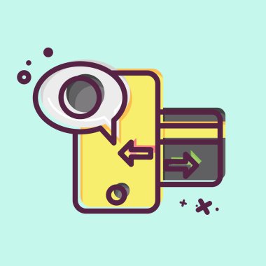 Icon Mobile Paymments. related to Online Store symbol. MBE style. simple illustration. shop