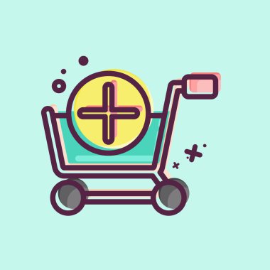 Icon Add. related to Online Store symbol. MBE style. simple illustration. shop