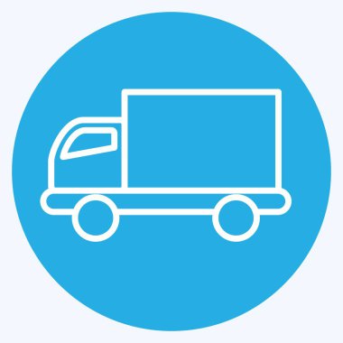 Icon Delivery. related to Online Store symbol. blue eyes style. simple illustration. shop