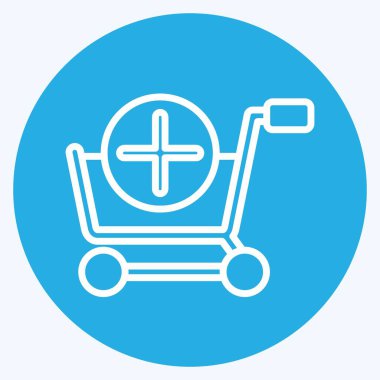 Icon Add. related to Online Store symbol. blue eyes style. simple illustration. shop