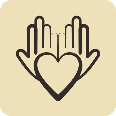 Icon Philanthropist. related to Volunteering symbol. glyph style. Help and support. friendship