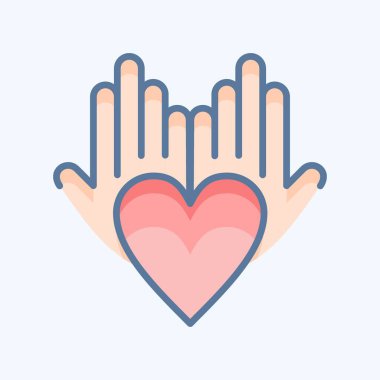Icon Philanthropist. related to Volunteering symbol. doodle style. Help and support. friendship