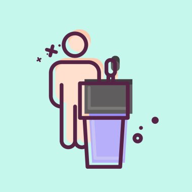 Icon Political Volunteering. related to Volunteering symbol. MBE style. Help and support. friendship