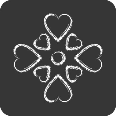 Icon Love. related to Volunteering symbol. chalk style. Help and support. friendship