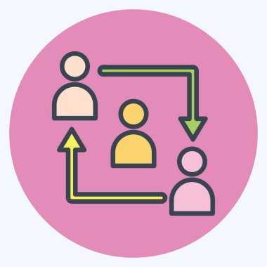 Icon Relationship. related to Volunteering symbol. color mate style. Help and support. friendship