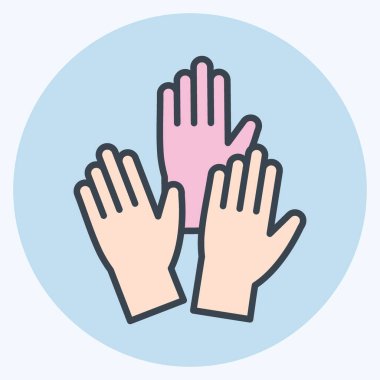 Icon Emergency. related to Volunteering symbol. color mate style. Help and support. friendship