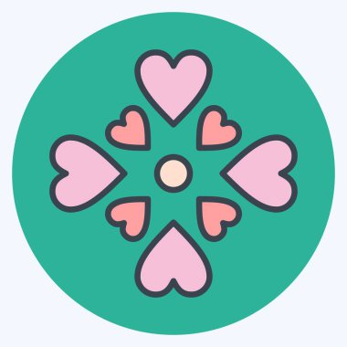 Icon Love. related to Volunteering symbol. color mate style. Help and support. friendship