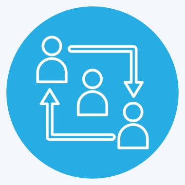 Icon Relationship. related to Volunteering symbol. blue eyes style. Help and support. friendship