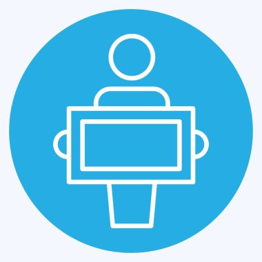 Icon Donation. related to Volunteering symbol. blue eyes style. Help and support. friendship