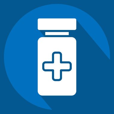 Icon Medical Volunteering. related to Volunteering symbol. long shadow style. Help and support. friendship