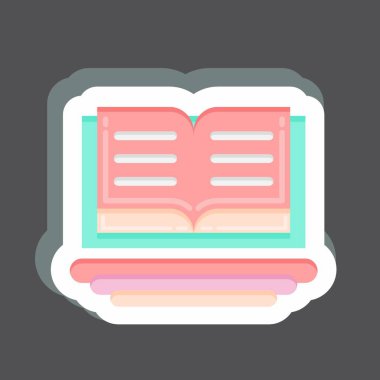 Herkes için çıkartma eğitimi. Eğitim sembolüyle ilgili. Basit dizayn edilebilir. Basit resimleme